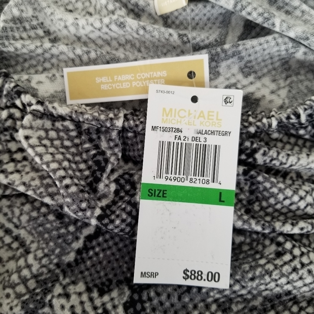 NWT Michael Kors Snake Python Print One Shoulder … - image 10